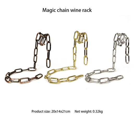 Porte-bouteille de vin chaîne magique en fer