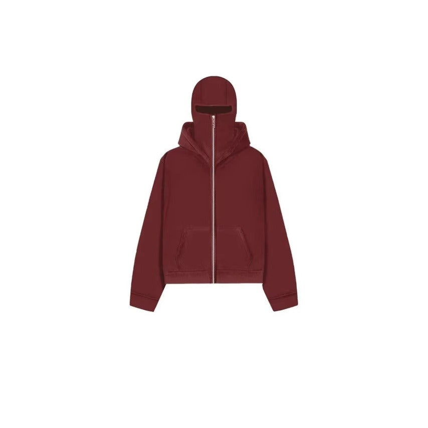 Blouson de baseball zippé à capuche pour homme