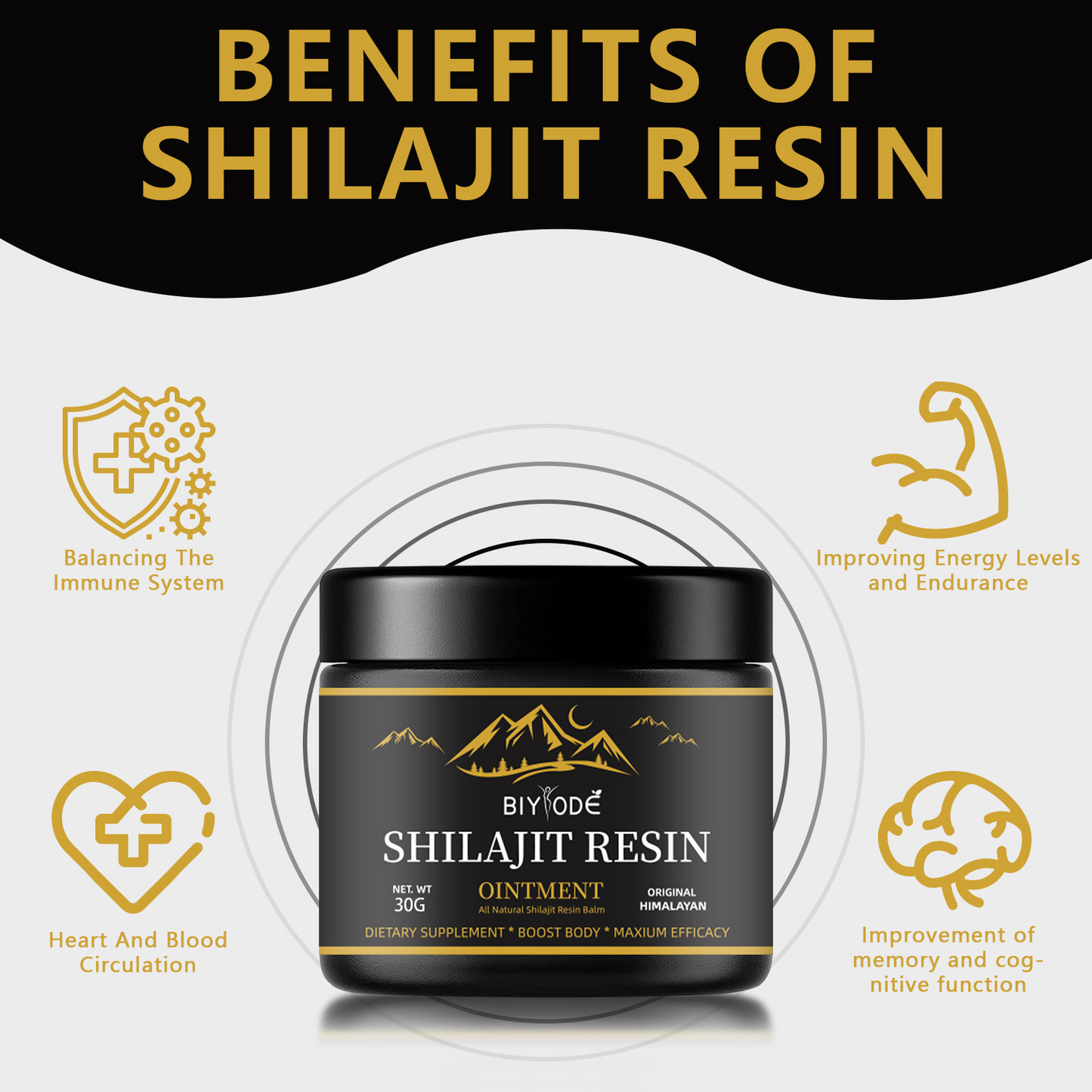 30g de Résine de Shilajit Pure Naturelle